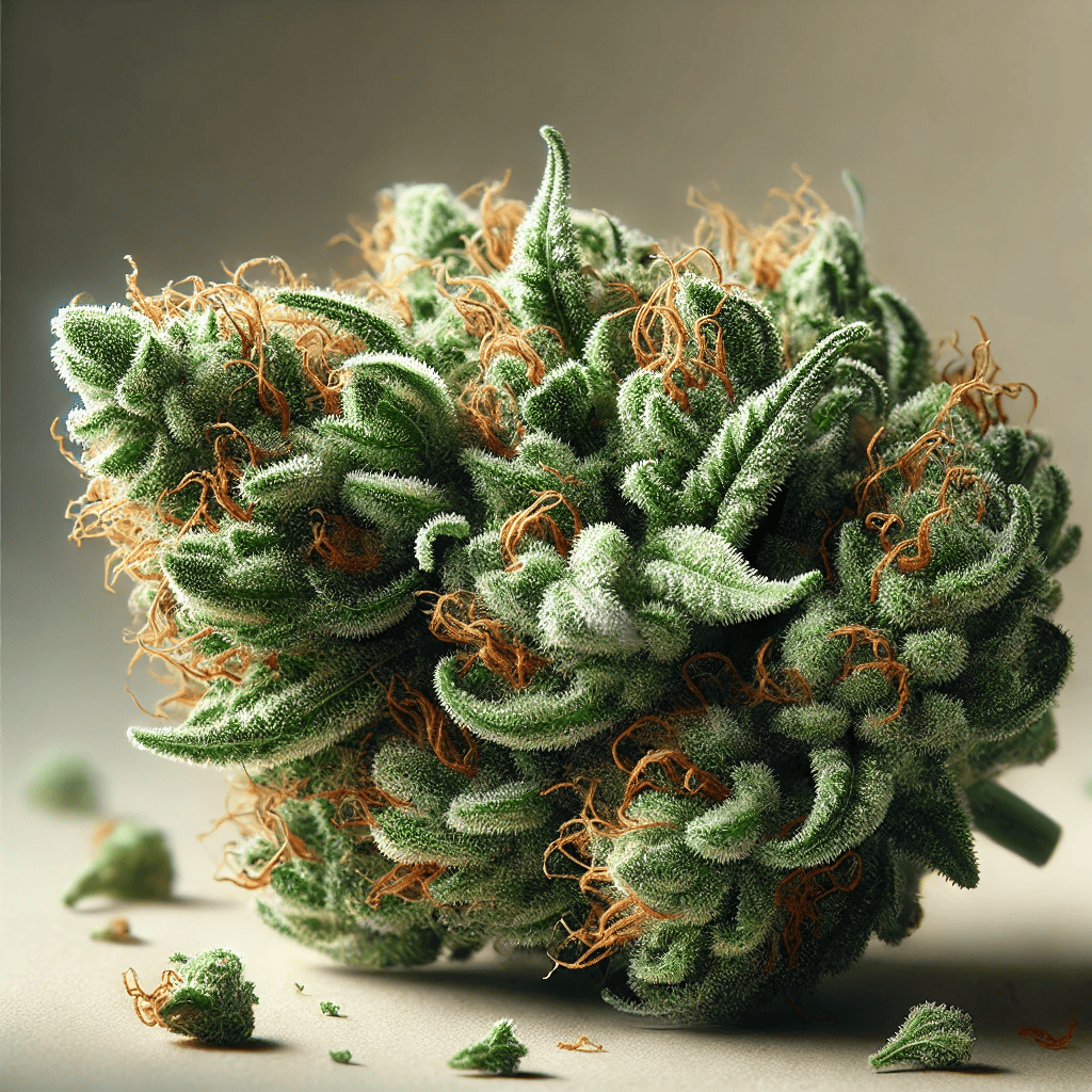 Fleur d'Amnesia CBD en gros plan, montrant ses trichomes et pistils orangés, idéale pour relaxation et réduction du stress. CBD vente en ligne ardèche saint agreve.