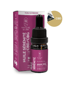 Huile Sérénité au CBD/CBG/CBN, 1000 mg, de Nature & CBD, pour favoriser la relaxation et le bien-être naturel.