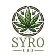 Logo de Syro CBD avec une feuille de chanvre verte et le nom de l'entreprise