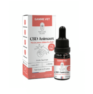 Huile de CBD pour animaux 10ml - Gamme Vert, adaptée aux chiens et chats, issue de fabrication française, idéale pour le bien-être et l'apaisement des animaux de compagnie.
