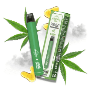 Pod CBD rechargeable Greeneo OG Kush 10% avec saveur chanvre, compatible Wilo