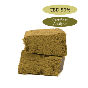 Résine de CBD 50% avec certificat d'analyse, produit naturel pour bien-être et relaxation.