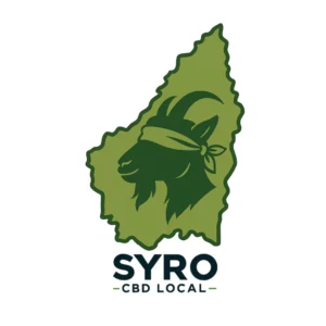 Logo de Syro CBD Local avec mascotte chèvre stylisée Logo de Syro CBD Local avec mascotte chèvre stylisée