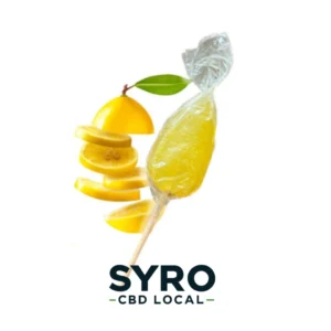 Sucette CBD citron 20 mg Lollizen Syro CBD avec tranches de citron