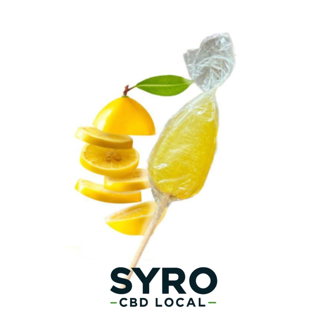 Sucette CBD citron 20 mg Lollizen Syro CBD avec tranches de citron